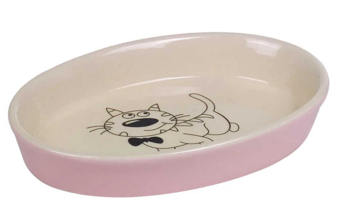 Nobby Keramikschale, pink/beige, ca. B17/H2/T11 cm, 120 ml