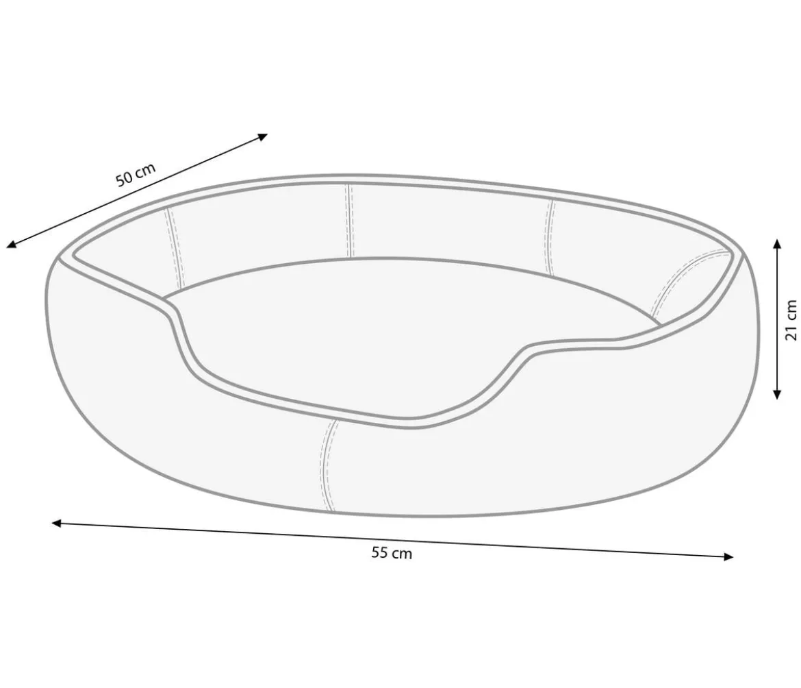 Nobby Komfortbett Anda, oval, rot