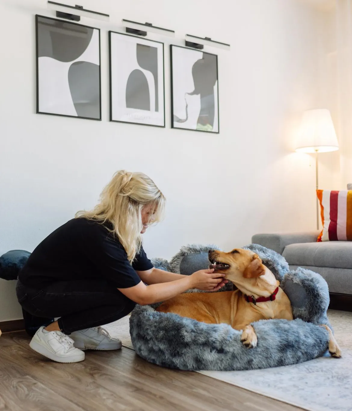 Nobby Komfortbett Paw, rund, braun