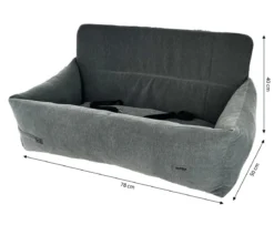 Nobby Reisebett XL Levio, rechteckig, grau, ca. B78/H40/T50 cm
