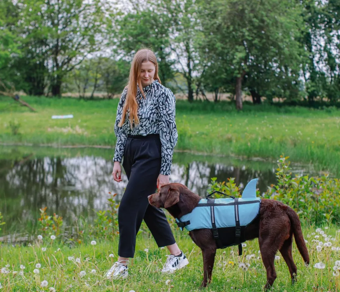 Nobby Schwimmhilfe für Hunde Sharki, hellblau