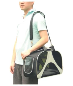 Nobby Transporttasche Swing, creme/schwarz, ca. B46/H30/T22 cm