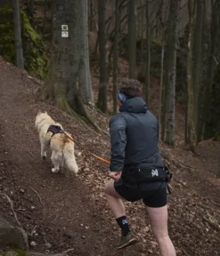 Non-stop dogwear Bauch-Laufgurt Trail light belt, schwarz