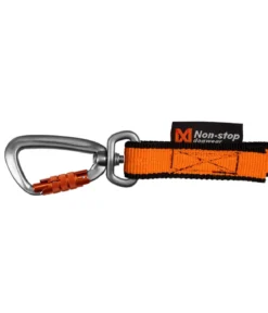 Non-stop dogwear Hundeleine Bungee leash, schwarz/orange