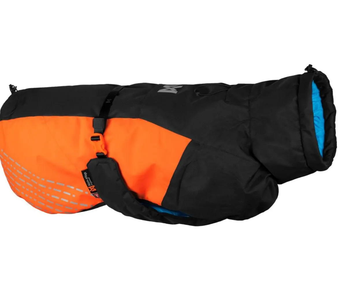 Non-stop dogwear Hunde-Wintermantel Glacier jacket 2.0, schwarz/orange