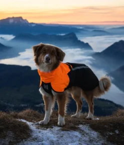 Non-stop dogwear Regenmantel Fjord raincoat 2.0, schwarz/orange