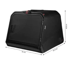 1one1 Origami Hundetransportbox, schwarz, L, ca. B81/H65,8/T81,4 cm