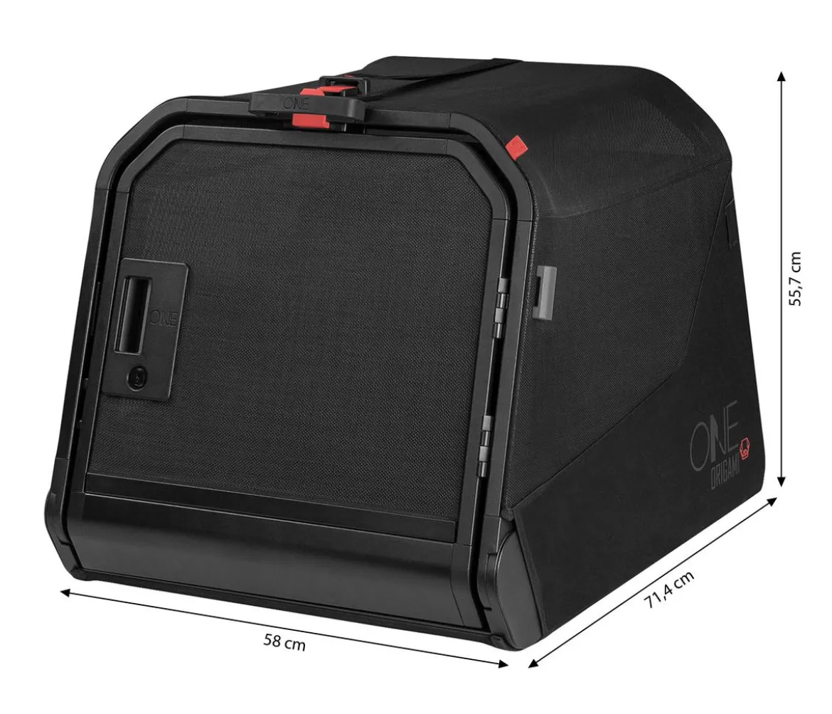 1one1 Origami Hundetransportbox, schwarz, S, ca. B58/H55,7/T71,4 cm