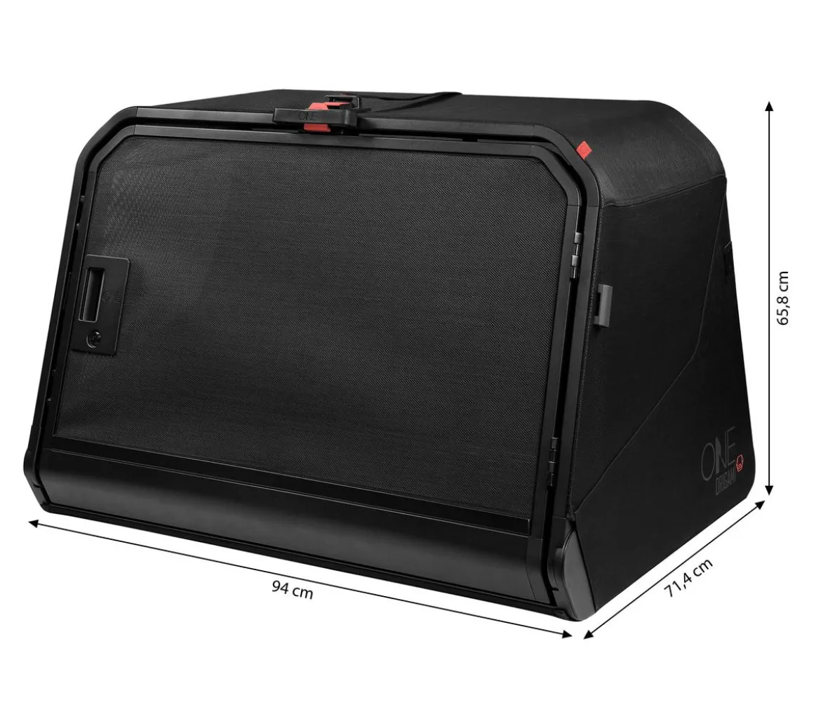 1one1 Origami Hundetransportbox, schwarz, XL, ca. B94/H65,8/T71,4 cm