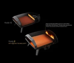 Ooni Gas Pizzaofen Koda 2, schwarz, ca. B33/H47/T55 cm
