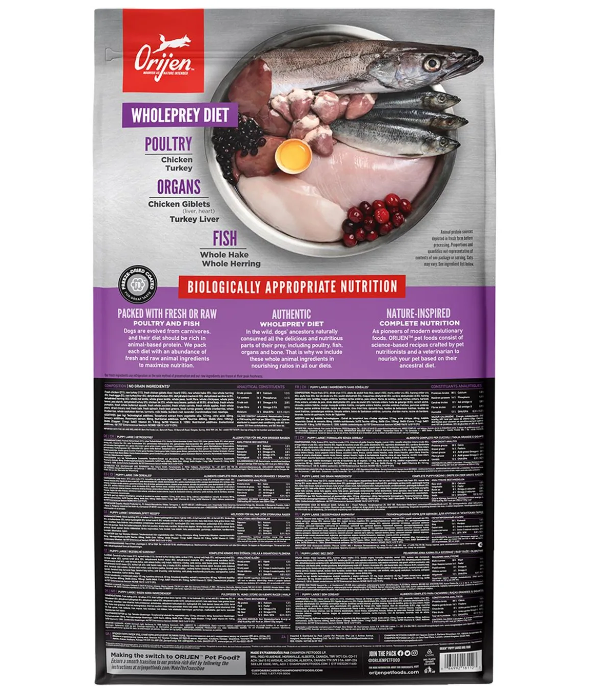 ORIJEN™ Trockenfutter für Hunde Puppy Large