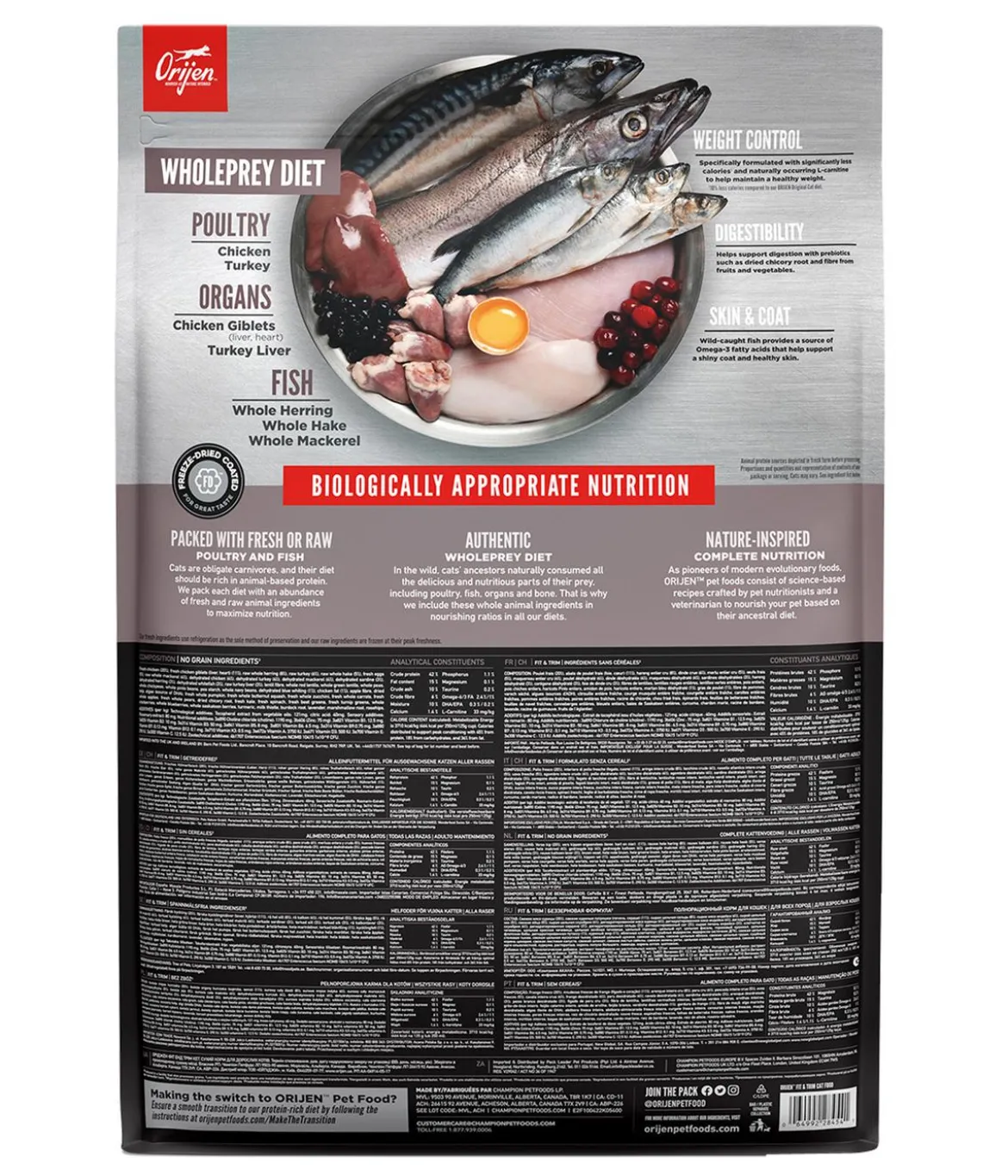 ORIJEN™ Trockenfutter für Katzen Fit & Trim
