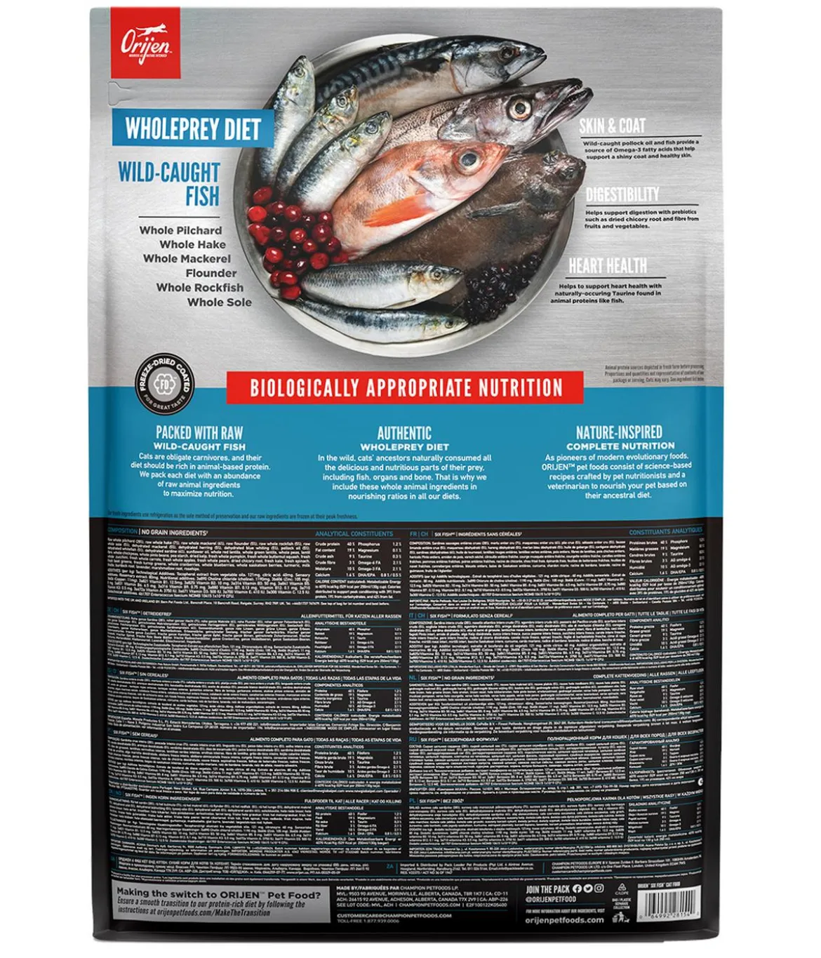 ORIJEN™ Trockenfutter für Katzen Six Fish