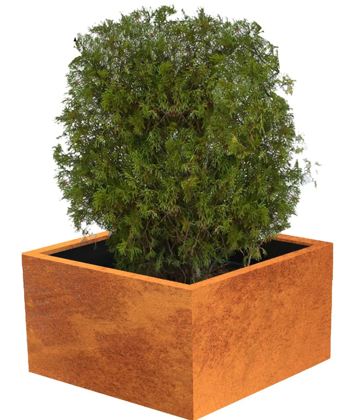 Palatino Cortenstahl-Pflanzgefäß Clara, ca. B80/H50/T80 cm