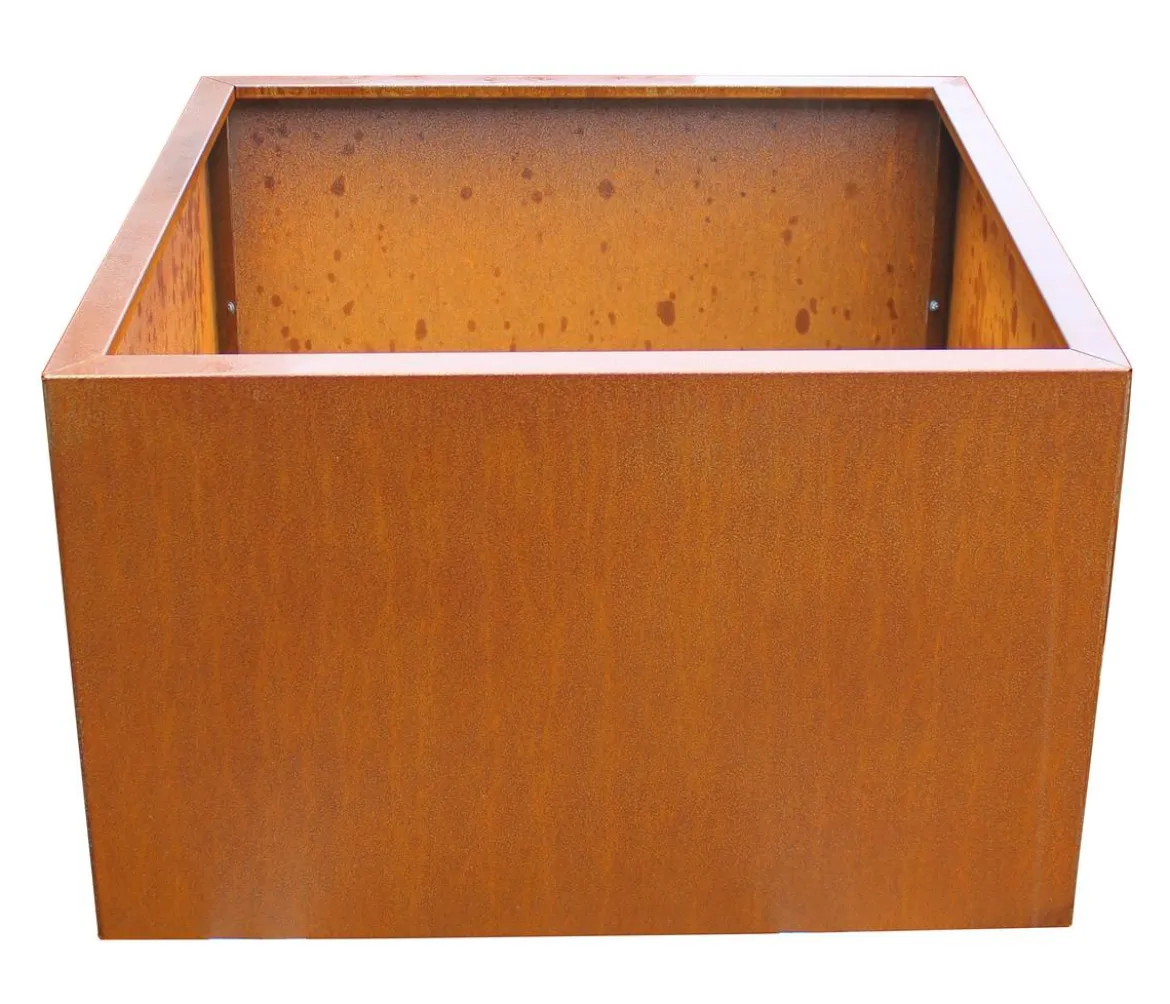 Palatino Cortenstahl-Pflanzgefäß Clara, ca. B80/H50/T80 cm