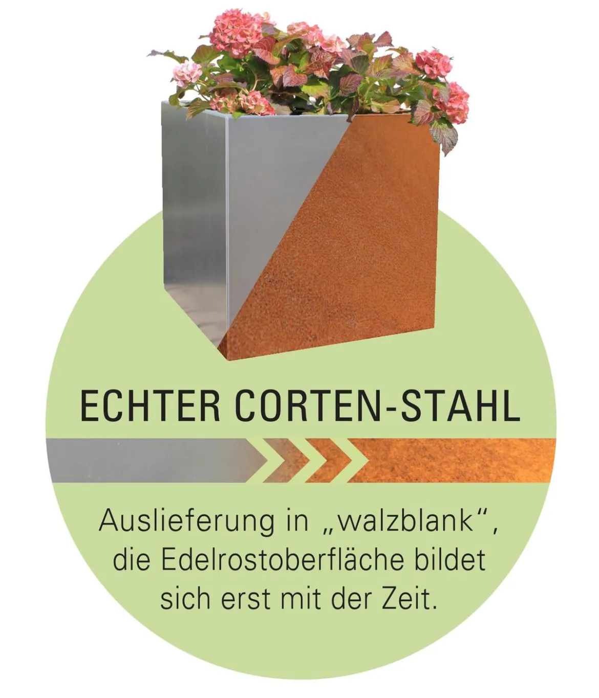 Palatino Cortenstahl-Pflanzkübel Clara mit Rankkäfig, quadratisch, braun, ca. B60/H163/T60 cm
