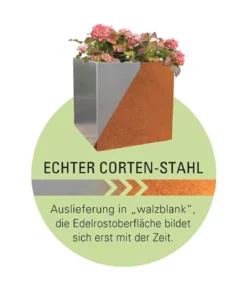 Palatino Cortenstahl-Pflanzgefäß Nora