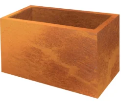 Palatino Cortenstahl-Pflanzgefäß Lotte, rechteckig, braun