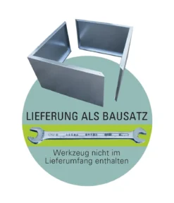 Palatino Cortenstahl-Pflanzgefäß Lotte, rechteckig, braun