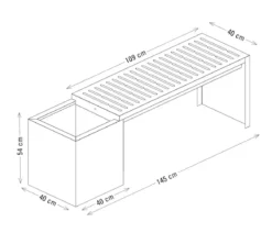 Palatino Gartenbank Clara/Ramp, 2-Sitzer