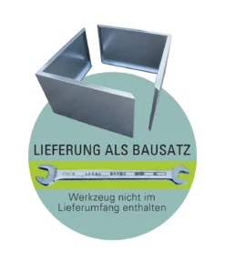 Palatino Stahlblech-Pflanzgefäß Max, anthrazit, ca. B68/H100/T68 cm
