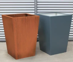 Palatino Stahlblech-Pflanzgefäß Max, anthrazit, ca. B68/H100/T68 cm