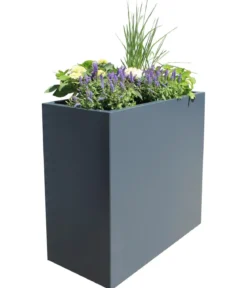 Palatino Stahlblech-Pflanzgefäß Lotte XXL, rechteckig, anthrazit, ca. B100/H100/T50 cm
