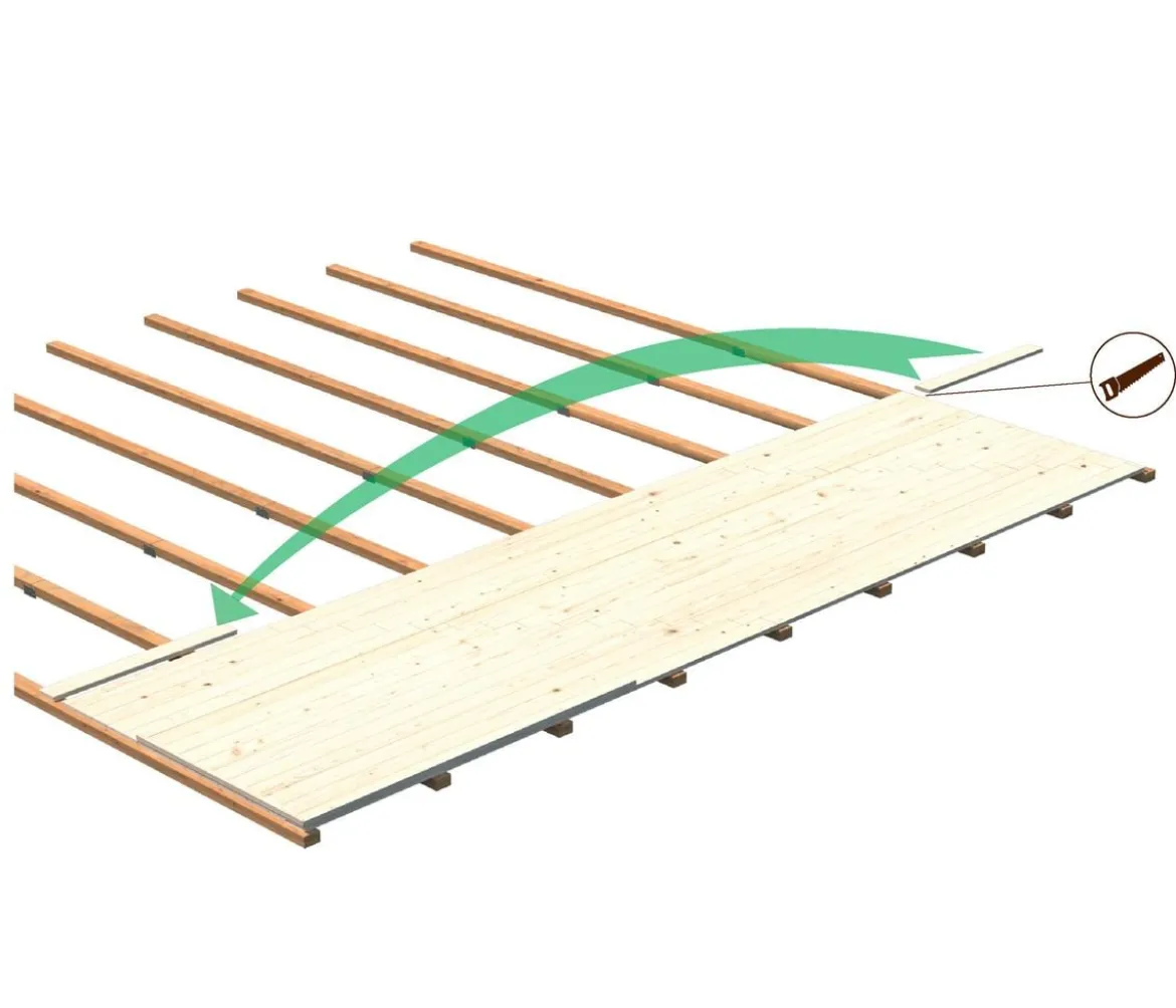 Palmako Fußboden für Gartenhaus Ella, ca. 6,9 m²