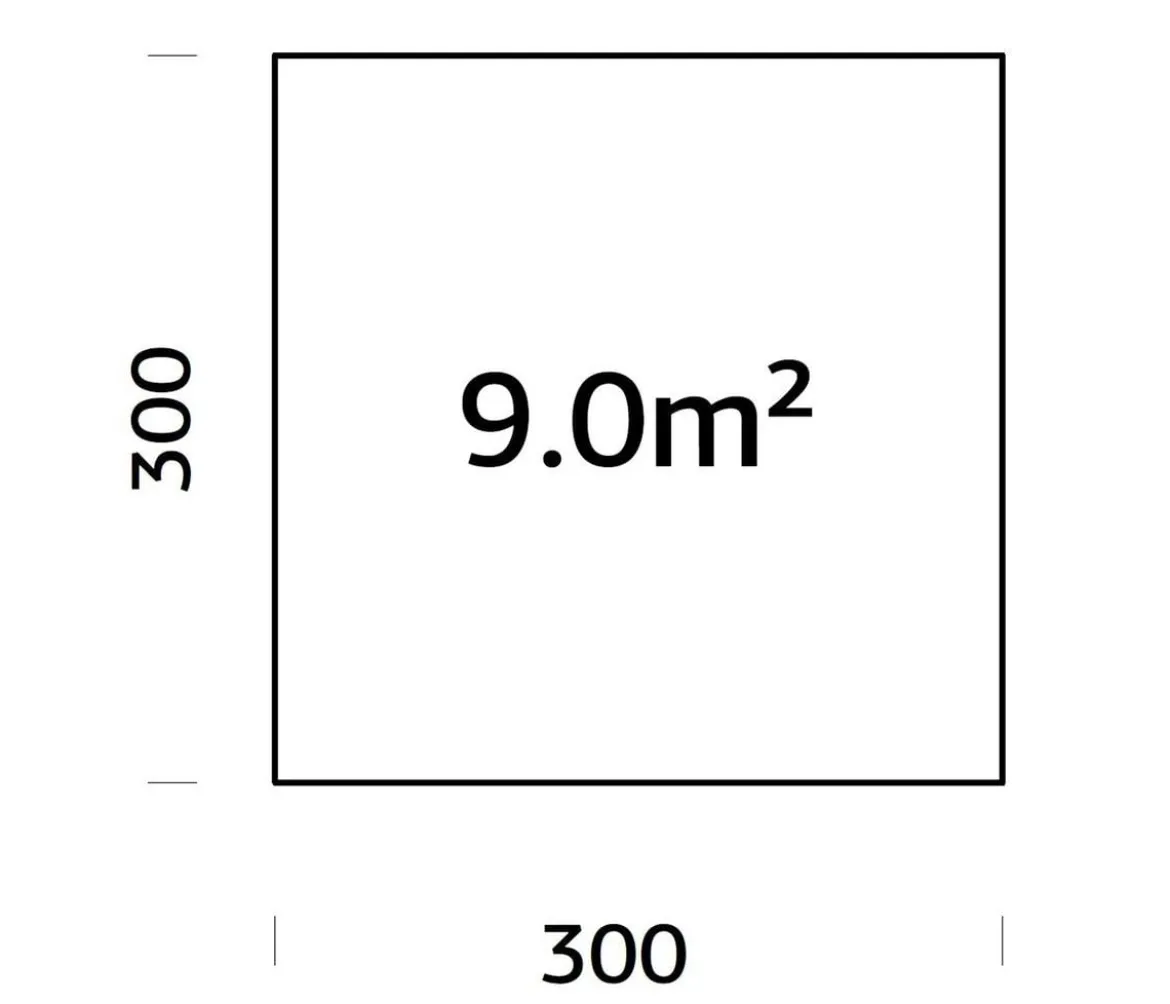 Palmako Fundamentrahmen 3x3 m, inkl. LogFoot-Träger