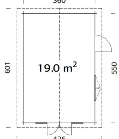 Palmako Gartenhaus Irene, ca. B426/H276/T598 cm