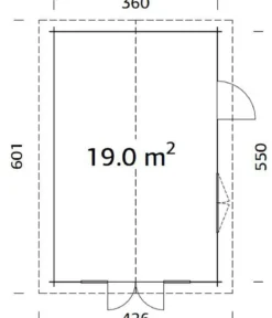 Palmako Gartenhaus Irene, ca. B426/H276/T598 cm