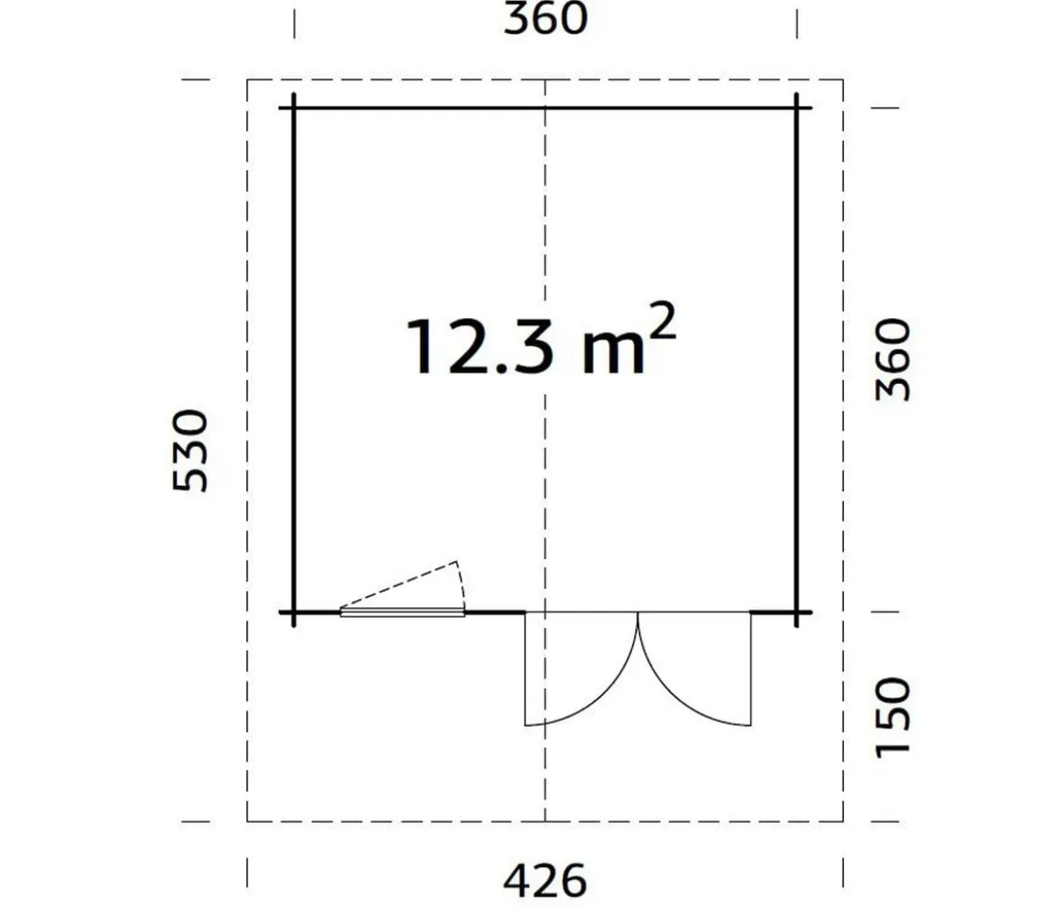Palmako Gartenhaus Sally, ca. B426/H256/T530 cm