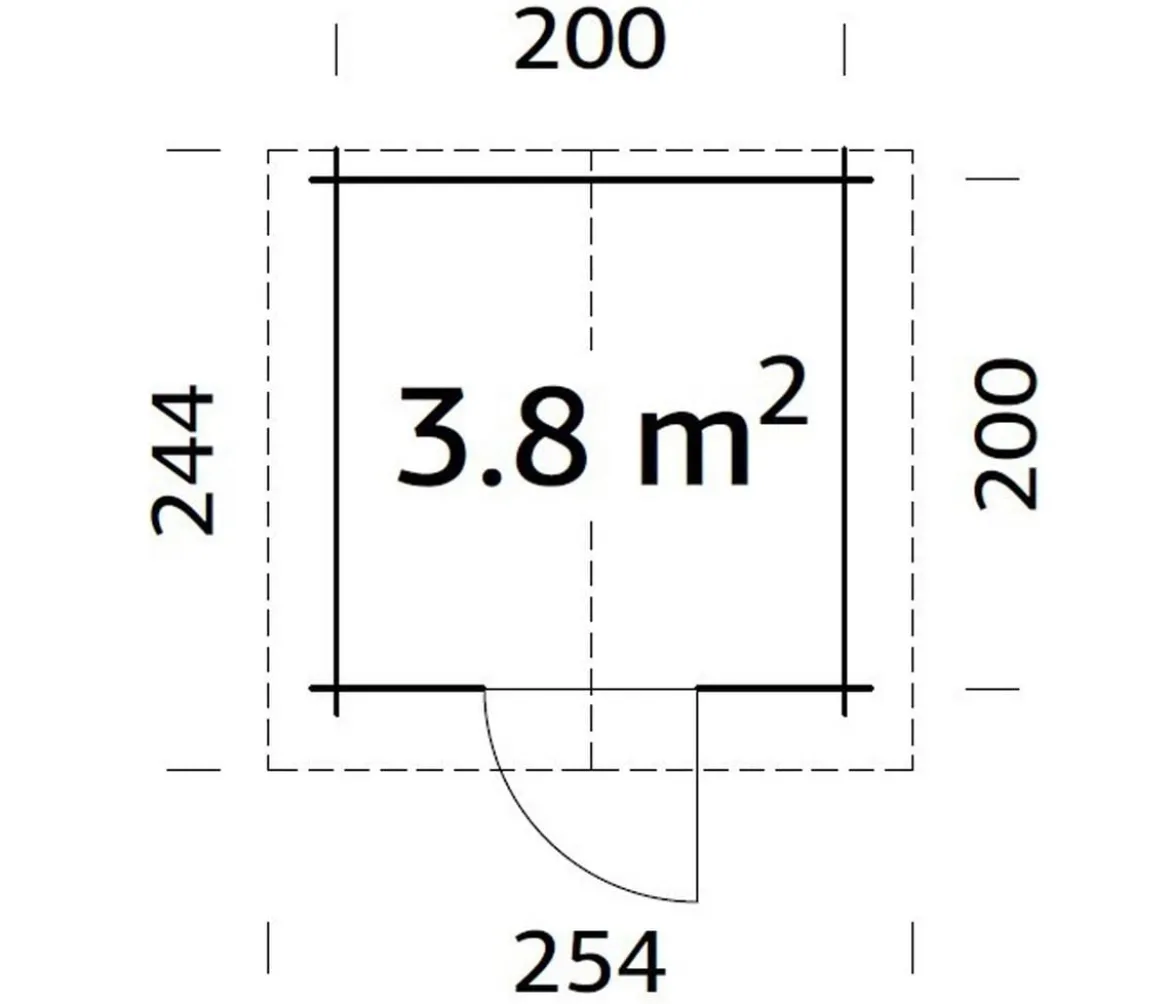 Palmako Gartenhaus Vivian, ca. B254/H222/T240 cm