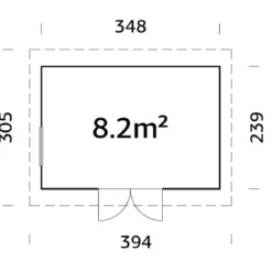 Palmako Gerätehaus Stig, ca. B394/H250/T305 cm