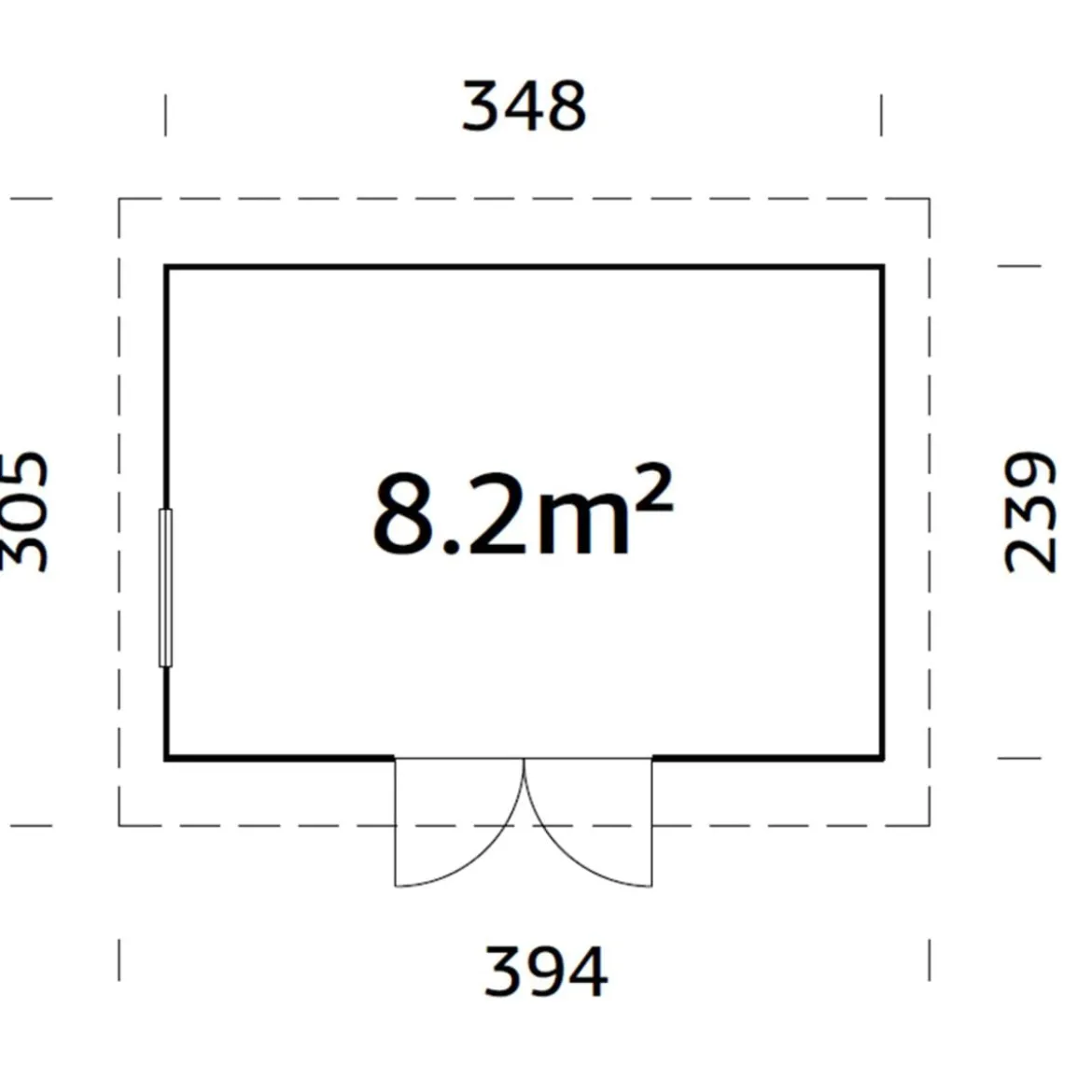 Palmako Gerätehaus Stig, ca. B394/H250/T305 cm