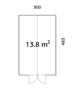 Palmako Gewächshaus Emilia, ca. B300/H288/T498 cm