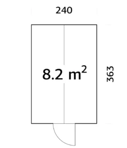 Palmako Gewächshaus Emilia, ca. B240/H286/T378 cm
