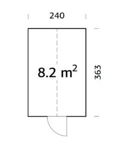 Palmako Gewächshaus Emilia, ca. B240/H286/T378 cm