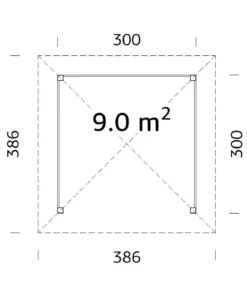 Palmako Pavillon Betty, ca. B386/H323/T386 cm