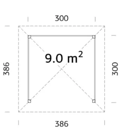 Palmako Pavillon Betty, ca. B386/H323/T386 cm