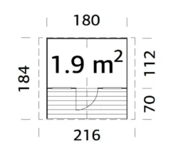 Palmako Spielhaus Felix, ca. B216/H169/T184 cm