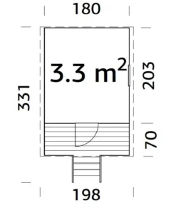 Palmako Spielhaus Huck, ca. B198/H225/T273 cm