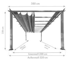 Paragon Outdoor Pavillon Florenz, ca. B505/H236/T350 cm