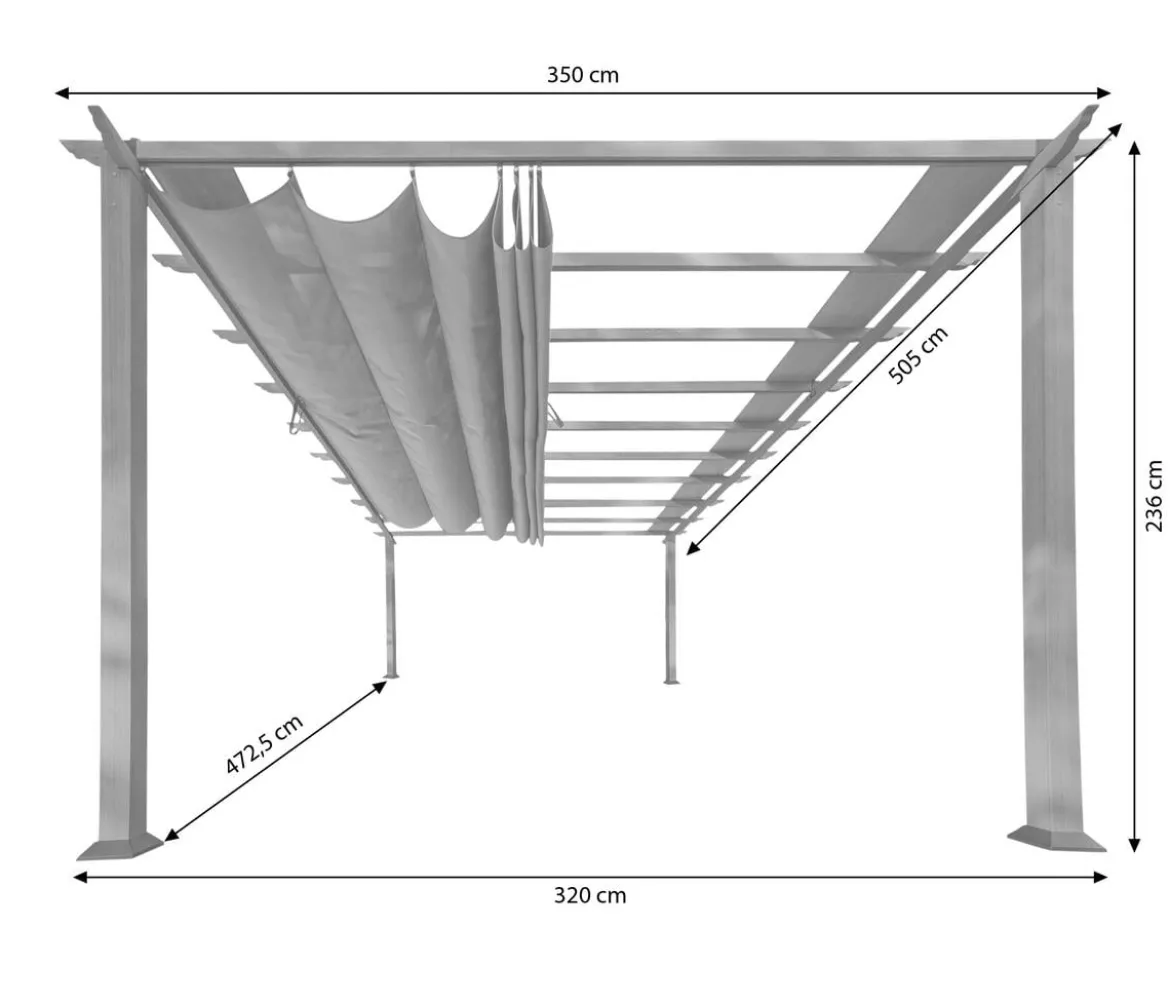 Paragon Outdoor Pavillon Florenz, ca. B505/H236/T350 cm