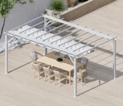 Paragon Outdoor-Pergola Florida 1116, inkl. Sonnensegel weiß, ca. B350,4/H236/T505 cm