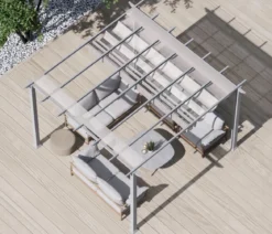 Paragon Outdoor-Pergola Florida 1111, inkl. Sonnensegel weiß, ca. B350,4/H235/T350 cm