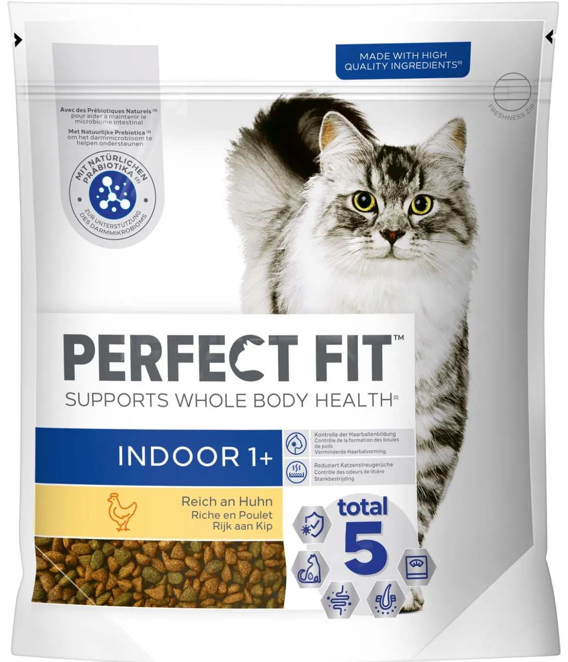 Perfect Fit® Trockenfutter für Katzen Indoor, Adult 1+, Huhn, 1,4 kg