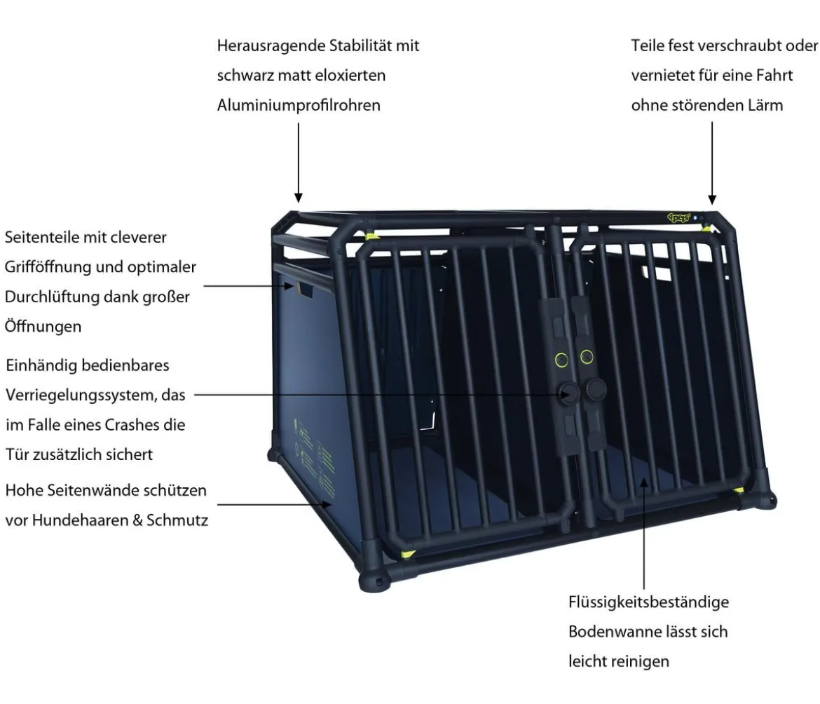 4pets® Hundetransportbox PRO NOIR Line 22