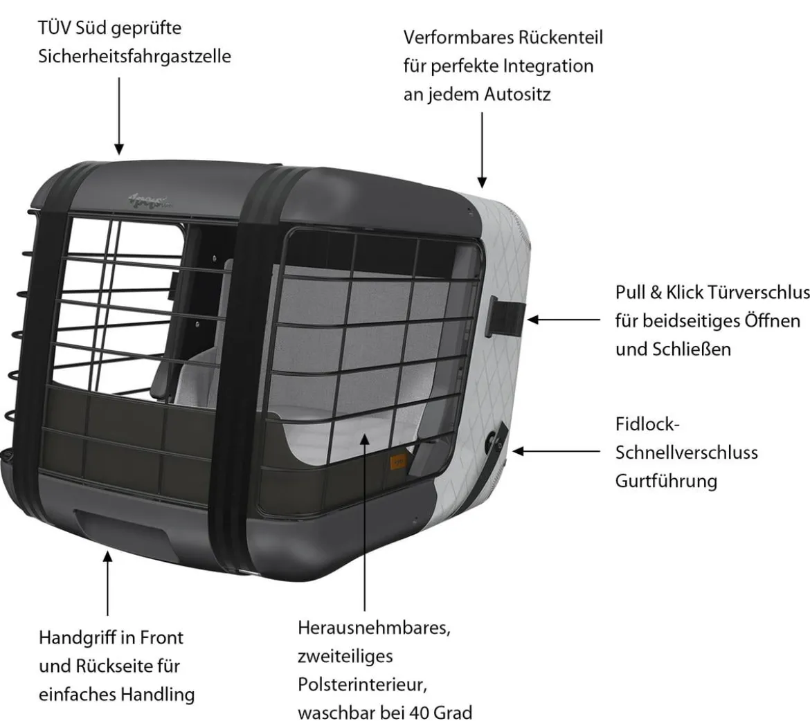 4pets® Transportbox CAREE, ca. B47,2/H46,5/T57 cm