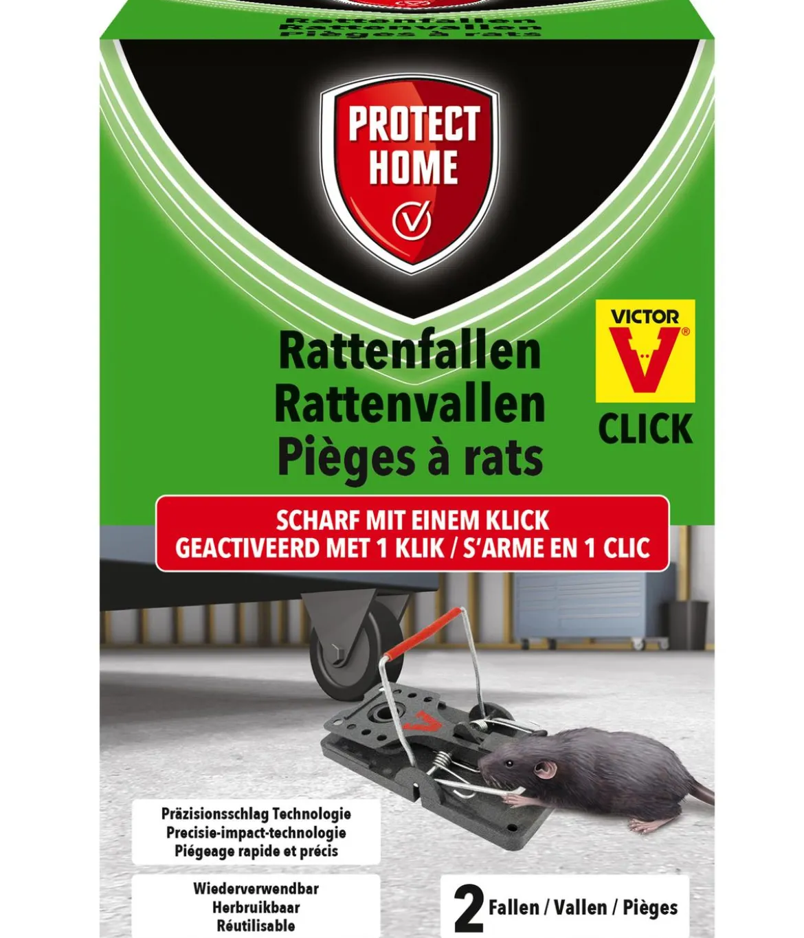 PROTECT HOME Rattenfalle Click, 2 Stk.
